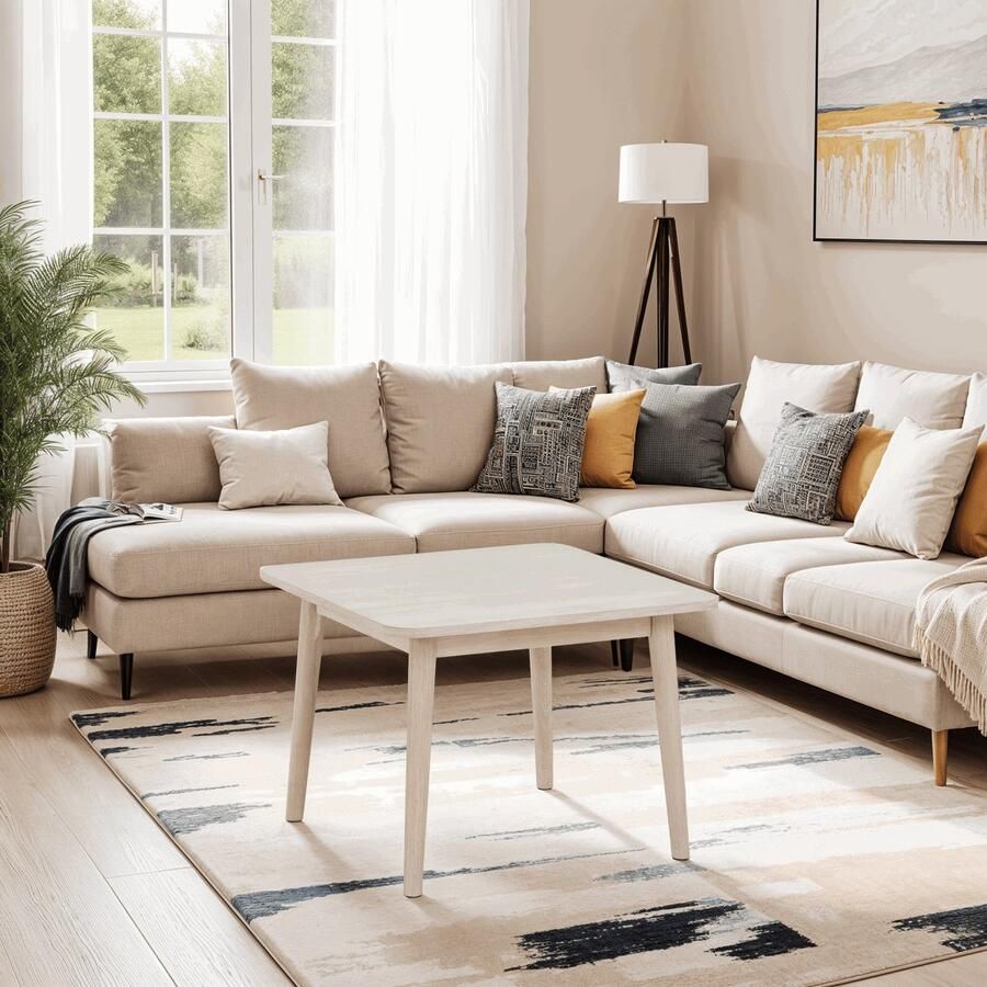 Giga Meubel Salontafel 70x70cm Naturel Eiken Fineer Salontafel Nyborg