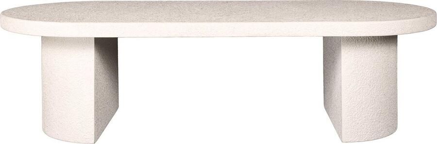 Giga Meubel Salontafel Arch Stone Ovaal Wit Marmer Composiet 150x65x40cm