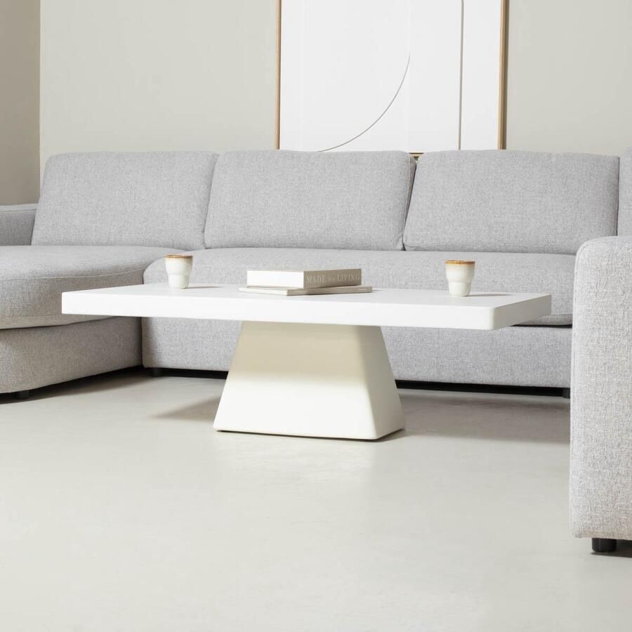 Giga Meubel Salontafel Avia Wit Eco Composiet Rechthoek 130x70x40 cm