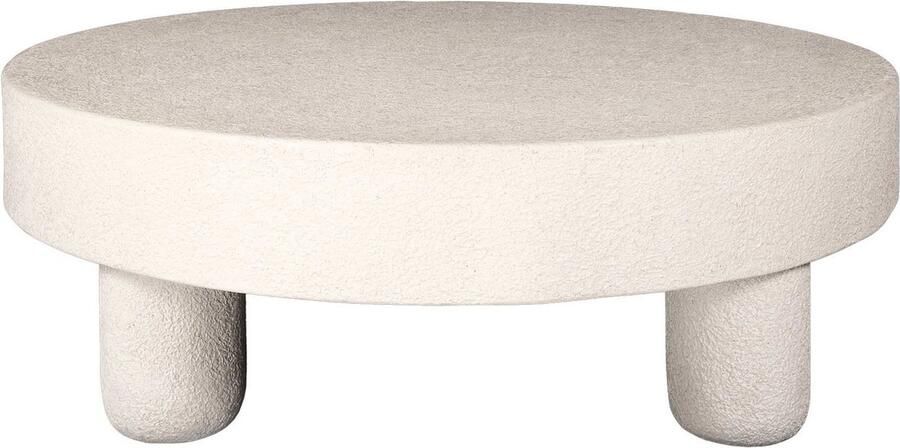 Giga Meubel Salontafel Rond Wit Marmer Composiet 110x110x35cm Bulky Stone