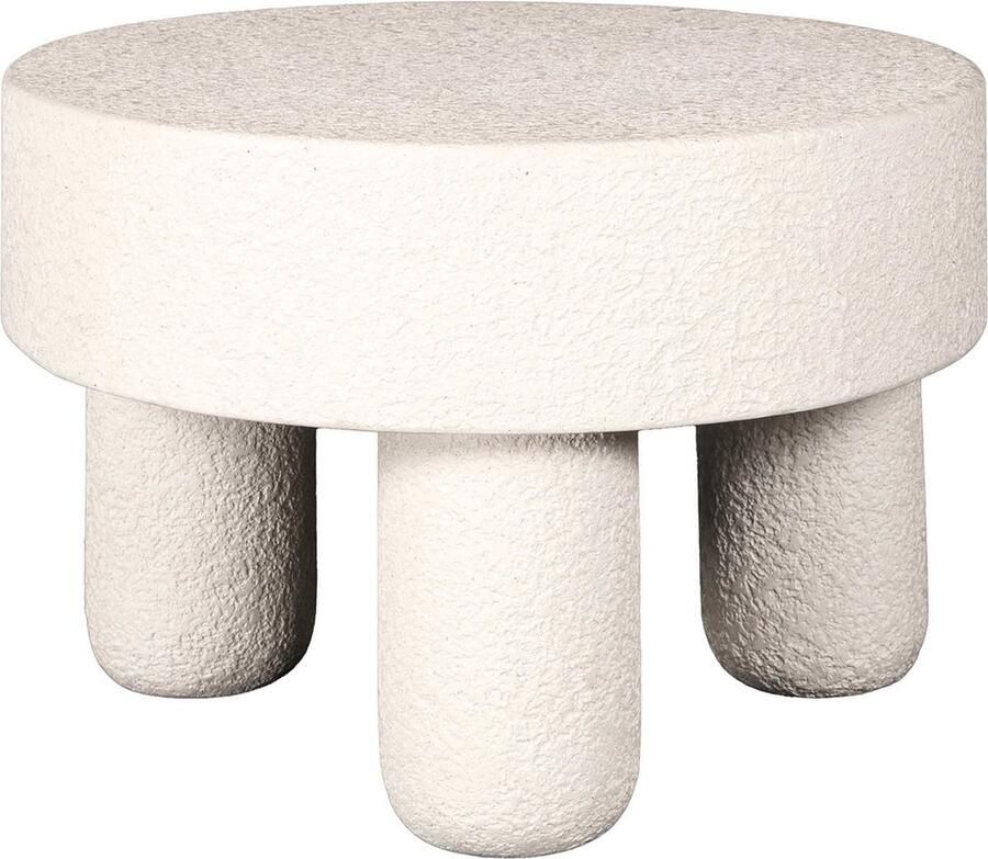 Giga Meubel Salontafel Bulky Stone Rond Wit Marmer Composiet 60x60x39cm