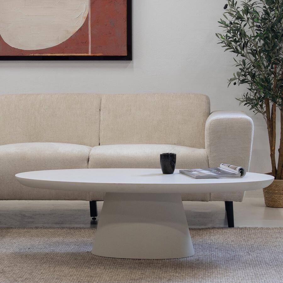 Giga Meubel Salontafel Cleo Ovaal Eco Composiet 130cm