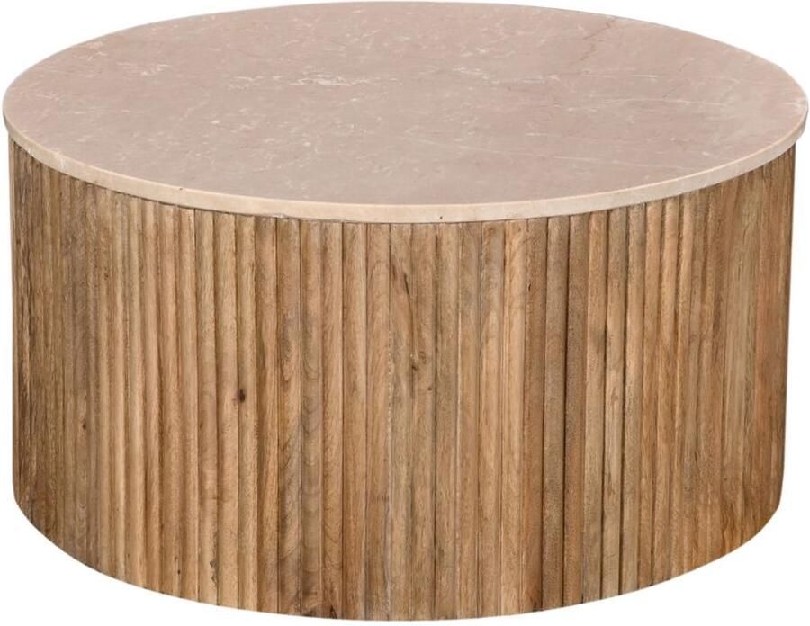 Giga Meubel Salontafel Davi Rond Naturel Marmer Ø70cm