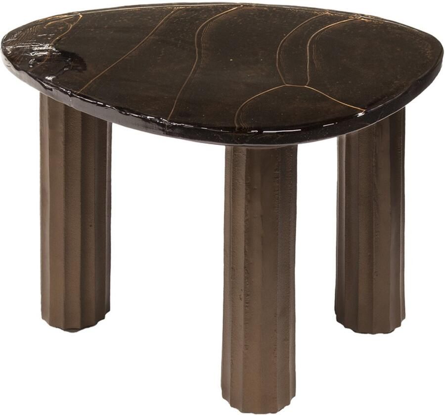 Giga Meubel Salontafel Eclipse Koper Glas 51x37x35cm