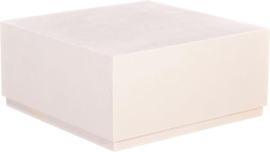 Giga Meubel Salontafel Evi Vierkant Wit Betonlook 90x90x42cm - Foto 3