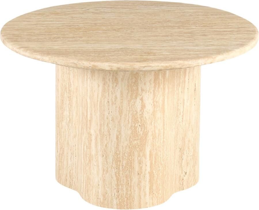 Giga Meubel Salontafel Firenze Lichtbruin Marmer Ø60x38cm