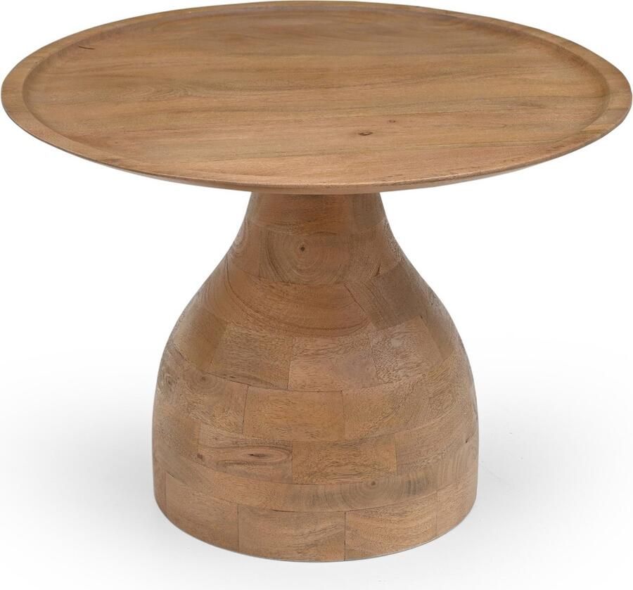 Giga Meubel Salontafel Joji Ø60cm Naturel Mangohout
