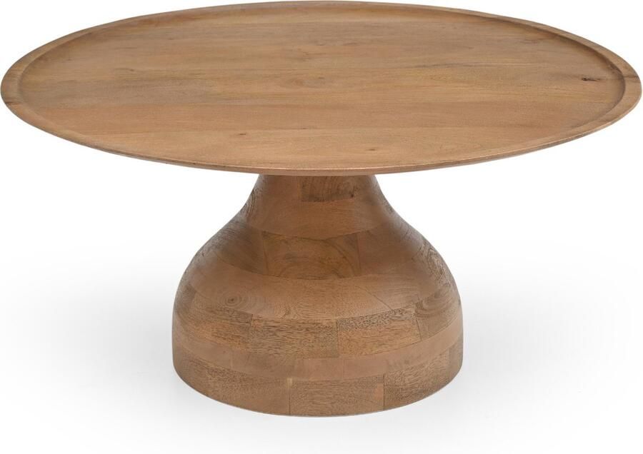 Giga Meubel Salontafel Joji Ø80cm Naturel Mangohout