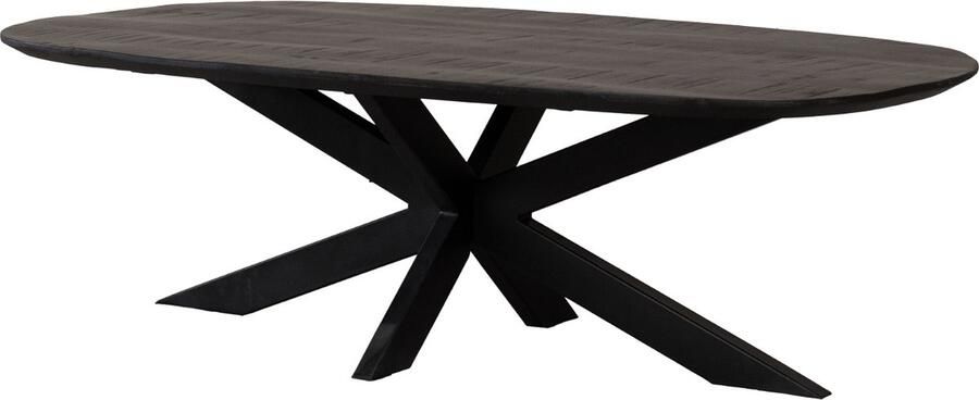 Giga Meubel Salontafel Jordan 130x70x40cm Mangohout Zwart