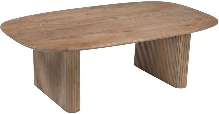 Giga Meubel Salontafel Juro Deens Ovaal Naturel Hout 120x70x38cm - Foto 3