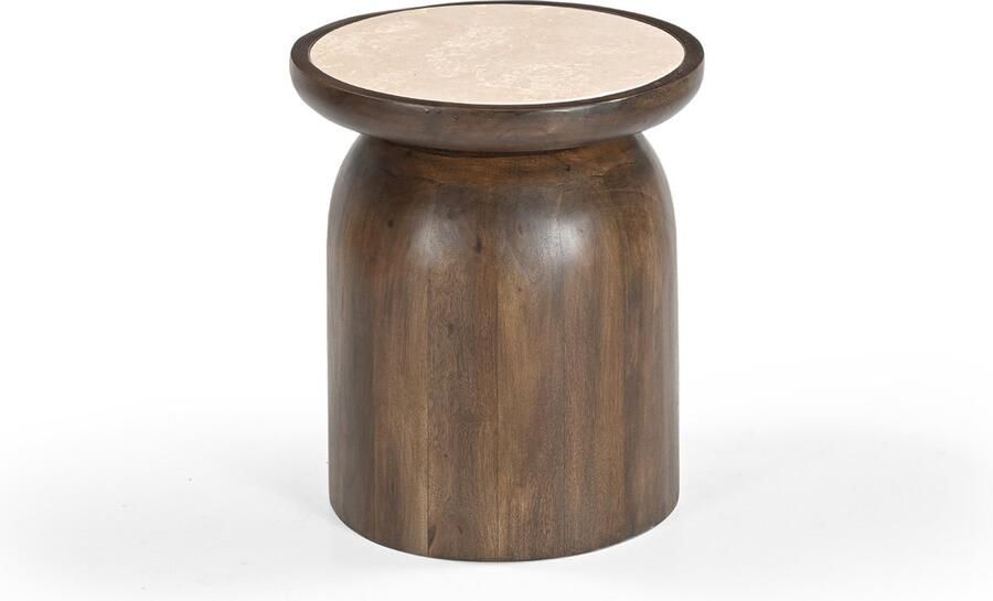 Giga Meubel Salontafel Rond Ø38cm Bruin Marmer Kaja - Foto 2