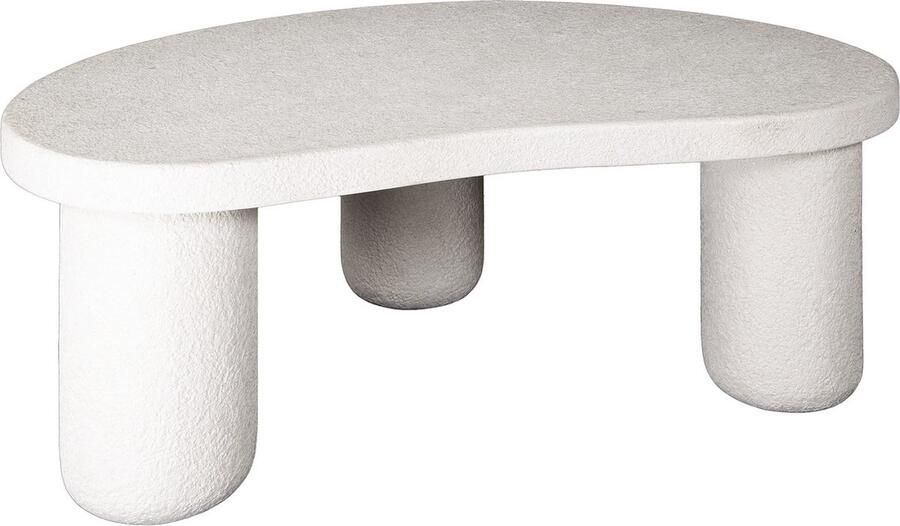 Giga Meubel Salontafel Kiezel Wit Marmer Composiet 110x70x40cm