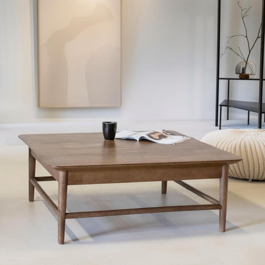 Giga Meubel Salontafel Lana Naturel Mangohout 100x100x45cm - Foto 3