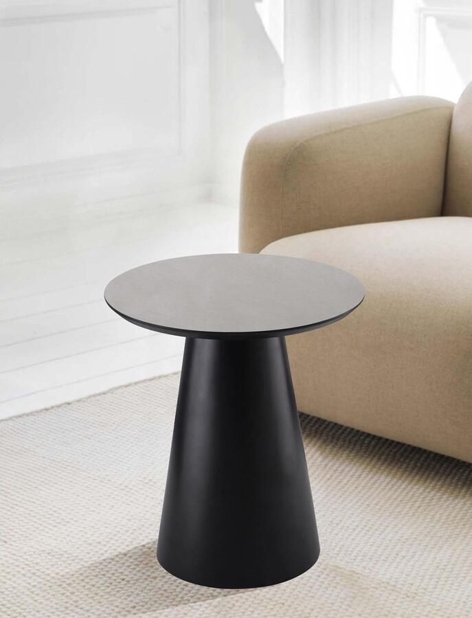 Giga Meubel Salontafel Lichtgrijs MDF Marmer 45x45x50cm Salontafel Tango