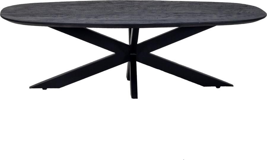 Giga Meubel Salontafel Mangohout Zwart Deens Ovaal 130cm Tafel Jordan - Foto 2