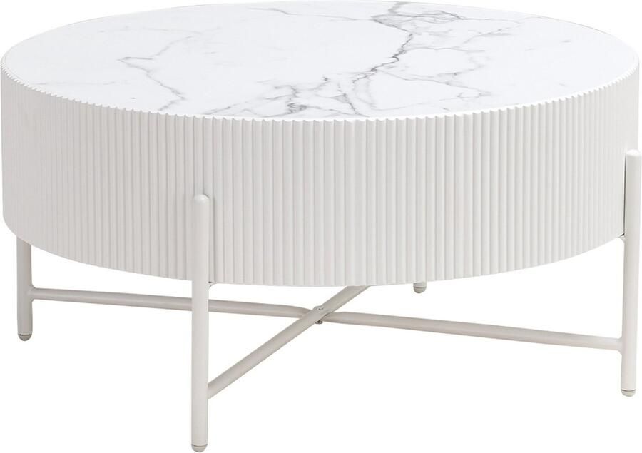 Giga Meubel Salontafel Milo Wit Ø80cm