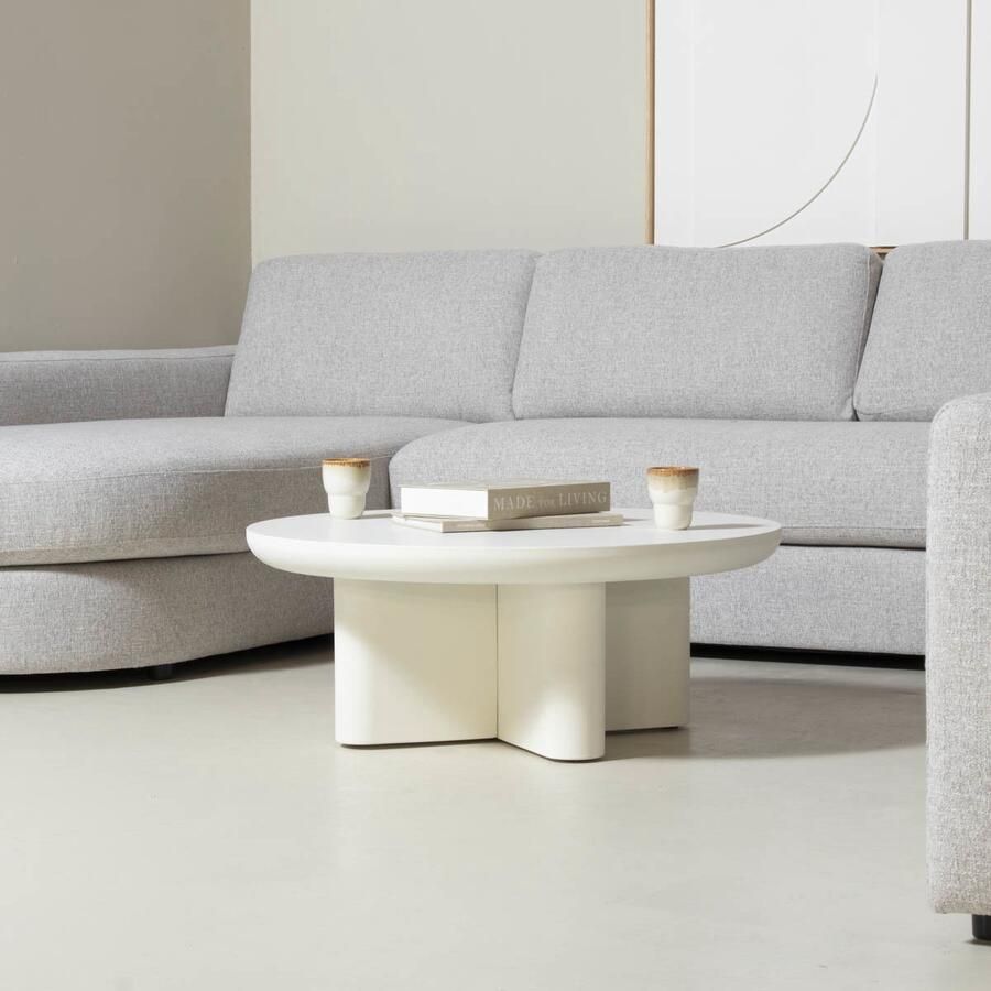 Giga Meubel Salontafel Miso Eco Composiet Wit 90x90x35cm