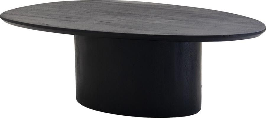 Giga Meubel Salontafel Nara Organisch Zwart Mangohout 110cm