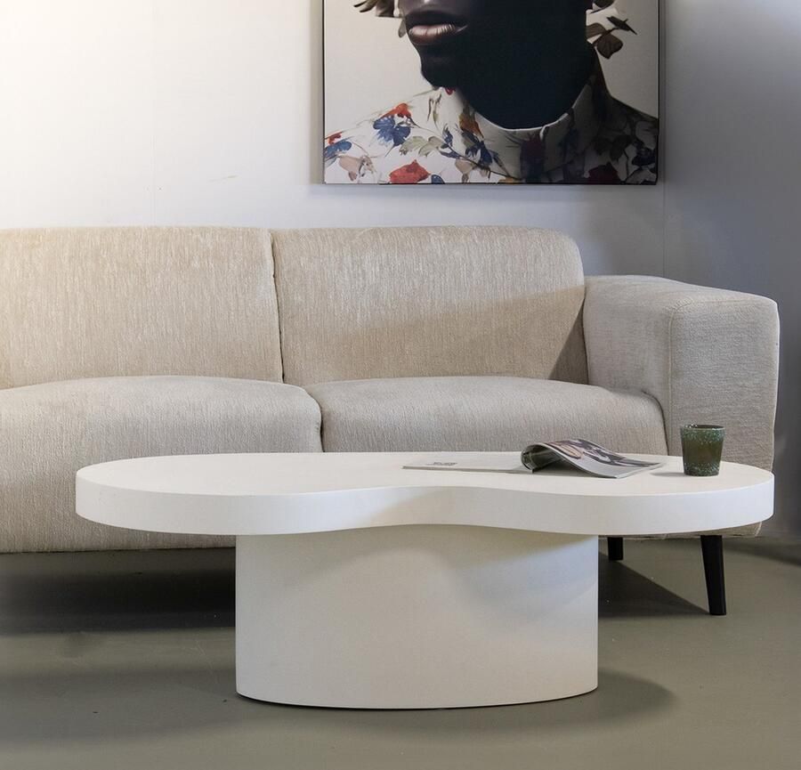 Giga Meubel Salontafel Olivia Organisch Beige 120cm - Foto 2