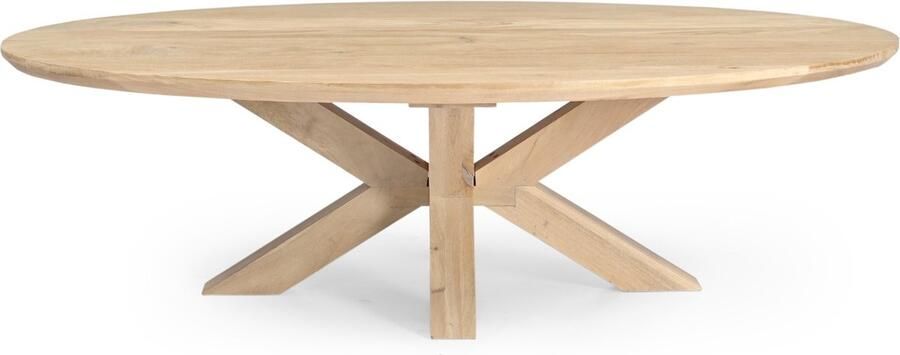 Giga Meubel Salontafel Onno Ovaal Mangohout Naturel 120x60x47cm