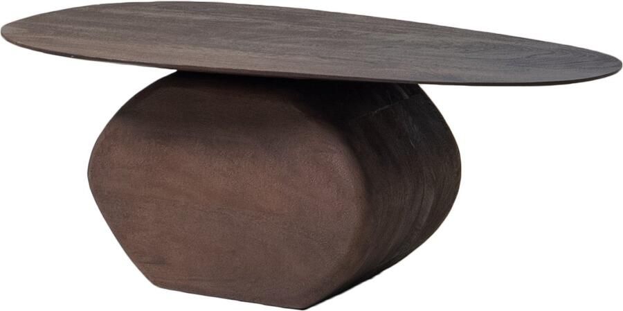 Giga Meubel Salontafel Organisch 100cm Bruin Mangohout Ebbe - Foto 2