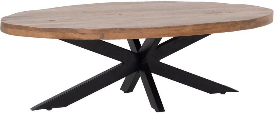 Giga Meubel Salontafel Ovaal Mangohout Bruin 130cm Tafel Mansour - Foto 3