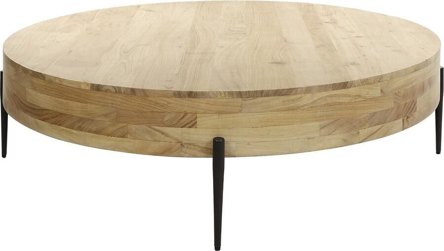Giga Meubel Salontafel Rond Ø120cm Naturel Acaciahout Bulky - Foto 2