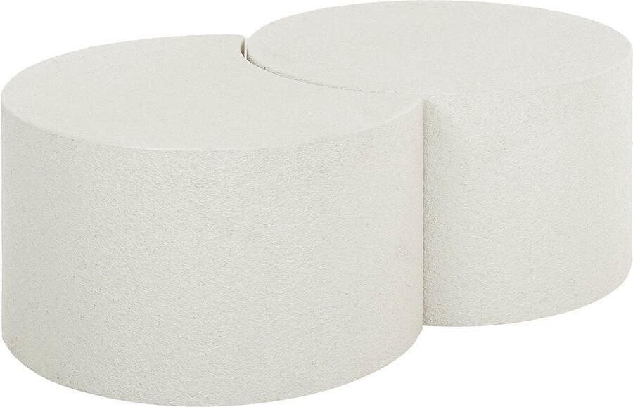 Giga Meubel Salontafel Rond Wit Marmer Composiet 61x61x36cm - Foto 2