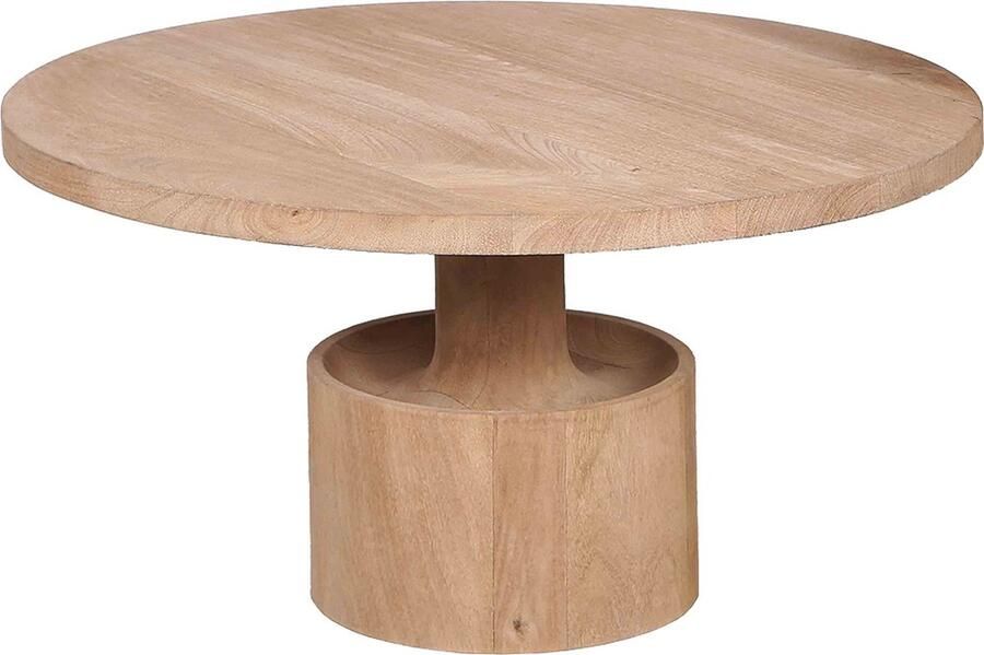 Giga Meubel Salontafel Naturel Mangohout Kolompoot 70x70x30cm Stacy - Foto 2