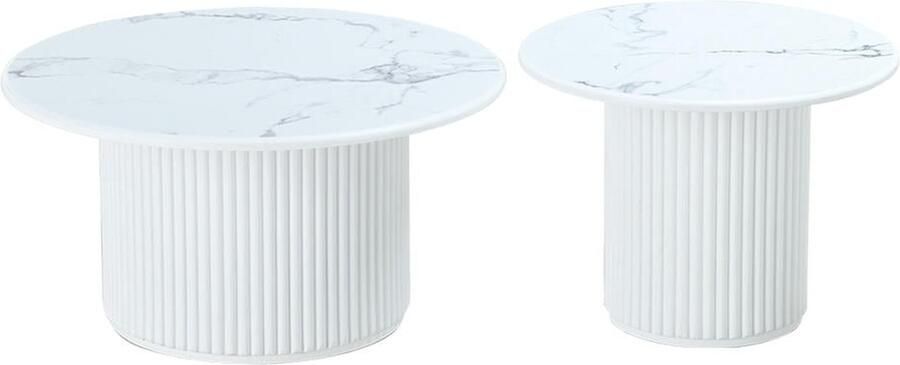 Giga Meubel Salontafel Wit Melamine 60x60x45 cm Salontafel Easy