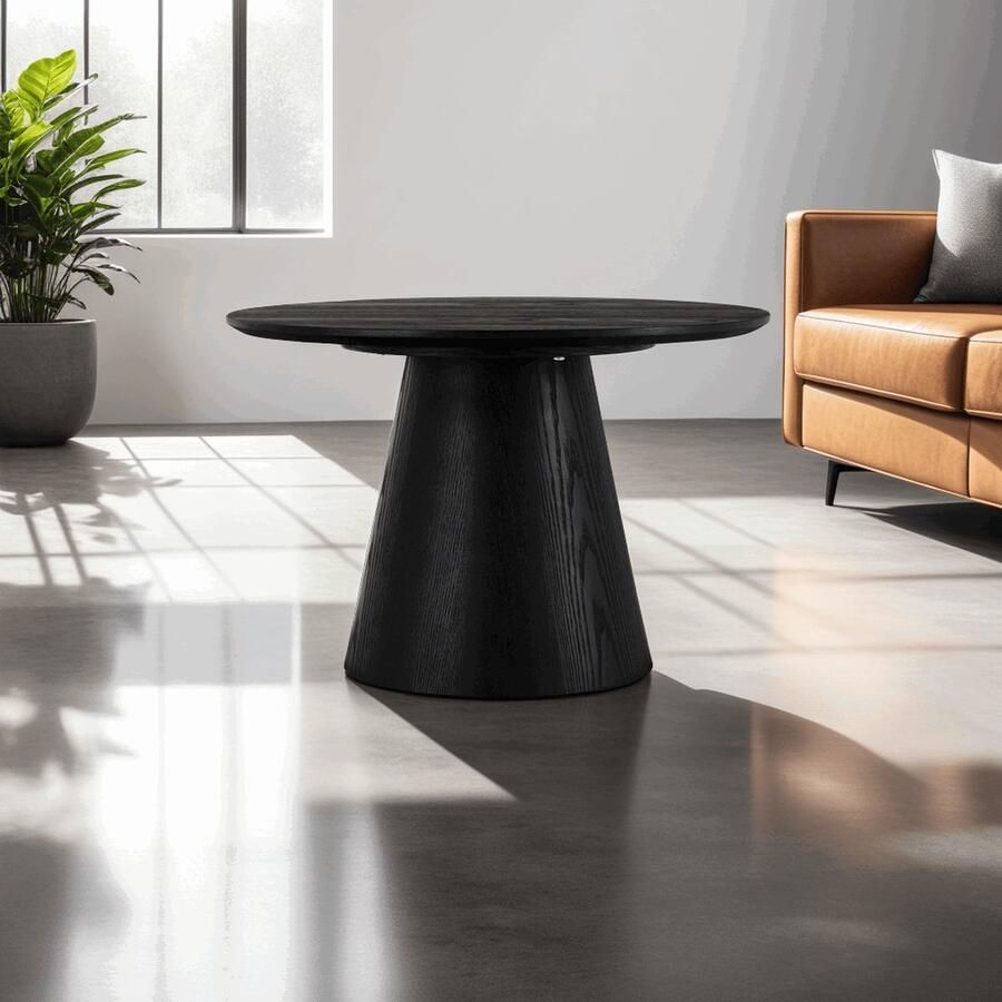 Giga Meubel Salontafel Zwart Eikenhout 60x60x40cm Salontafel Tango