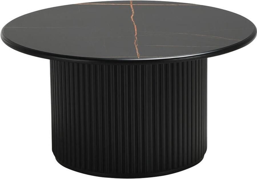 Giga Meubel Salontafel Zwart Melamine 80x80x42 cm Salontafel Easy