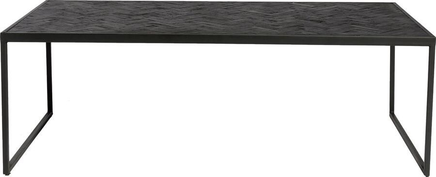 Giga Meubel Salontafel Zwart Visgraat Rechthoekig 120x60x40cm Tafel Stack - Foto 2