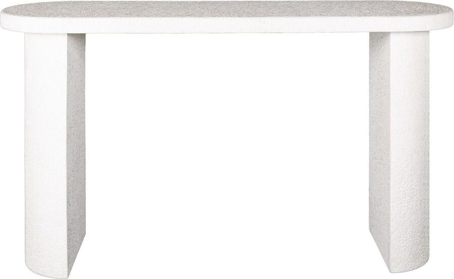 Giga Meubel Sidetable Arch Stone Ovaal Wit Marmer Composiet 140x70x77cm