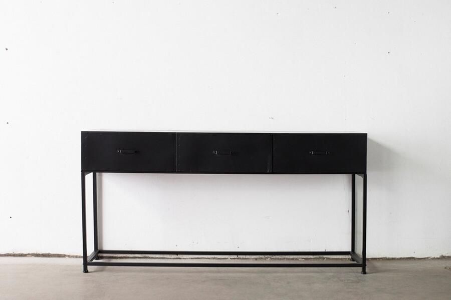 Giga Meubel Sidetable Zwart Metaal 160x35x80cm Mario - Foto 2