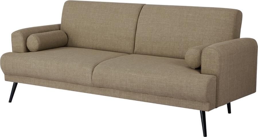 Giga Meubel Slaapbank Beige 210cm Metaal & Stof Bank Jason