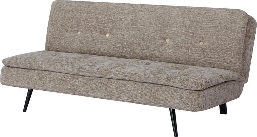 Giga Meubel Slaapbank Taupe 180cm Metaal & Stof Bank Olive
