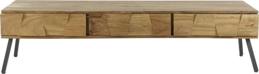 Giga Meubel Tv-Meubel Acaciahout 3 Lades 180cm Naturel Kast Demn