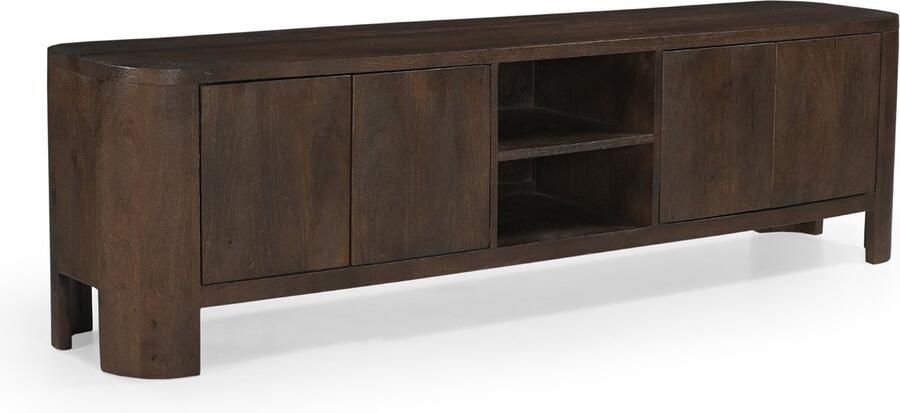 Giga Meubel Tv Meubel Donkerbruin Mangohout 200x40x55cm Mitchel - Foto 2