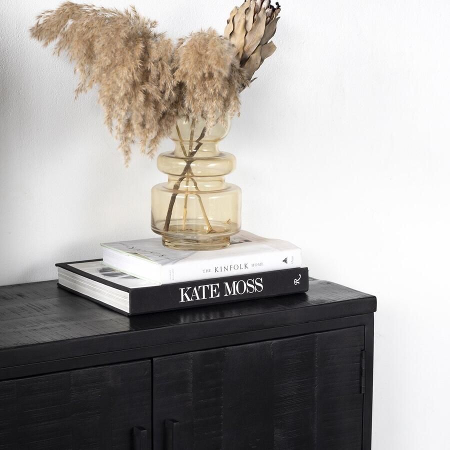 Giga Meubel Tv Meubel Zwart Mangohout 220cm 4 Deuren Kast Jenny - Foto 2