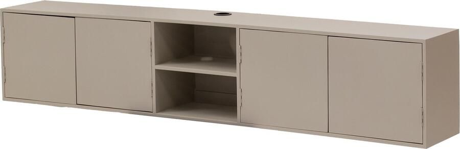 Giga Meubel Zwevend Tv-meubel Loiza Zandkleur Hout 4-Deurs 200x30x40cm - Foto 2