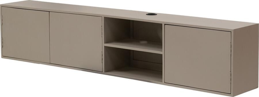 Giga Meubel Zwevend Tv-meubel Loiza Zandkleur Hout 3-Deurs 200x30x40cm - Foto 2