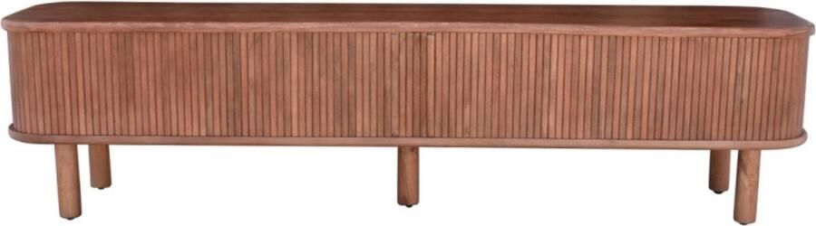 Giga Meubel Tv-meubel Naturel Mangohout Schuifdeuren 200x40x50cm Maria