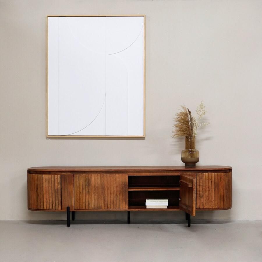 Giga Meubel TV-Meubel Marlène 200x40x55cm Naturel Mangohout - Foto 2