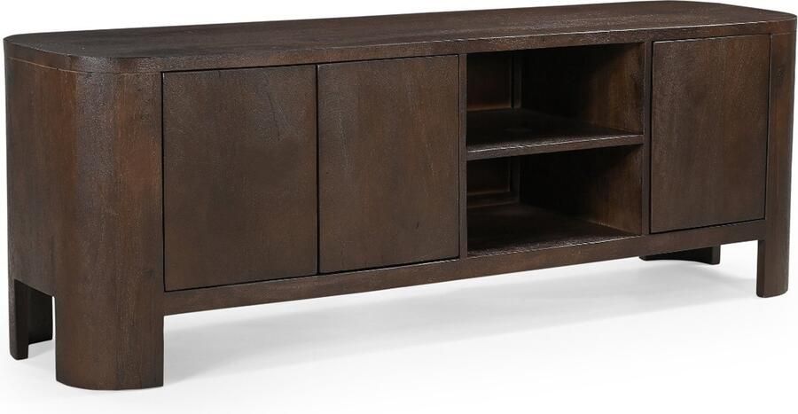 Giga Meubel Tv-Meubel Bruin Mangohout 3-Deuren 160x40x55cm Mitchel