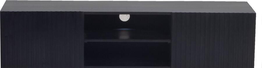 Giga Meubel Zwevend Tv Meubel Zwart Mangohout 150x40x50cm Kast Roman - Foto 2