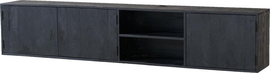 Giga Meubel Tv-meubel Zwevend Zwart 200cm 3-deurs Tv-meubel Zen - Foto 3