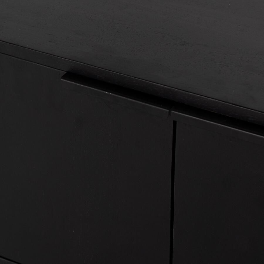 Giga Meubel Tv-meubel Zen Zwevend Zwart Mangohout 200x30x40cm