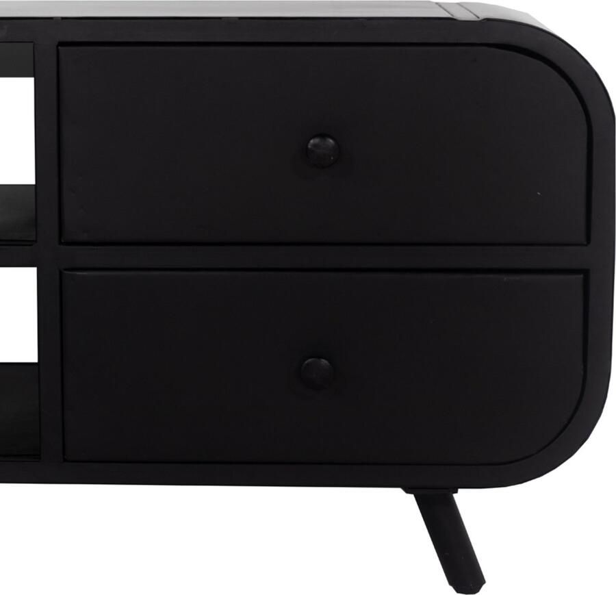 Giga Meubel TV Meubel Zwart Metaal 160x45x50cm Tv-meubel Retro Large Zwart - Foto 3