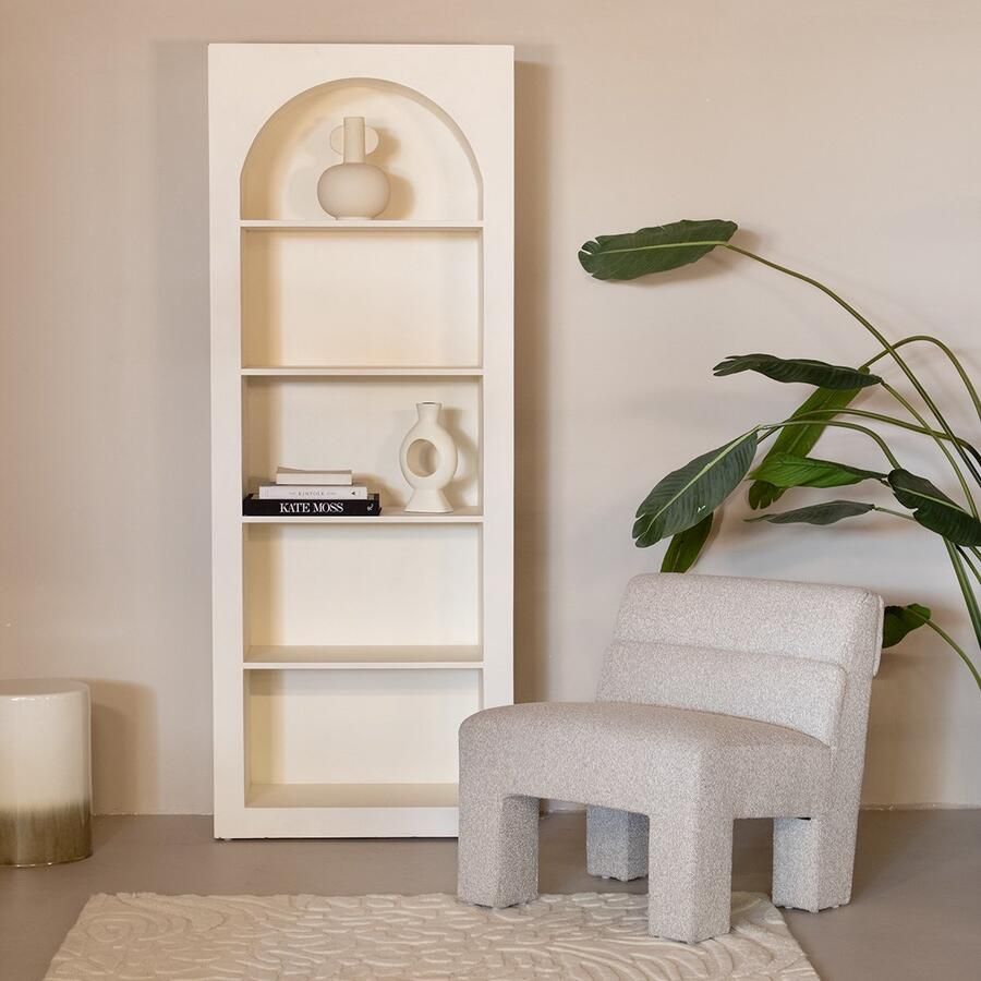 Giga Meubel Vakkenkast Fiene MDF Beton Ciré Beige 80x38x210cm